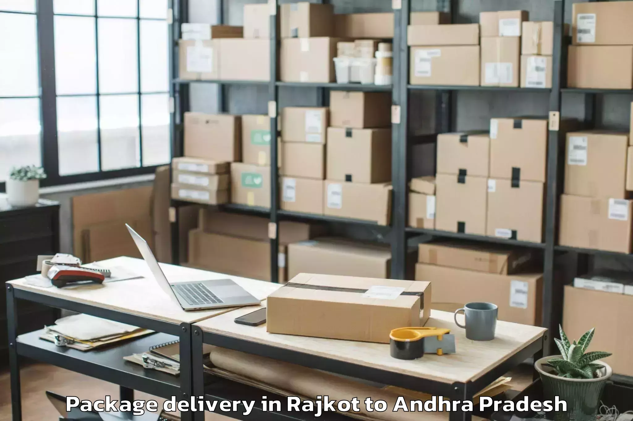 Top Rajkot to Racherla Package Delivery Available